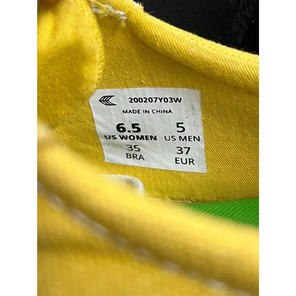 CARIUMA Yellow Sneakers OCA Low Canvas Lace Up Logo Round Toe Shoes EU 37 US 6.5 - Picture 8 of 12